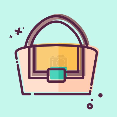 Illustration for Icon French Bag. related to France symbol. MBE style. simple design editable. simple illustration - Royalty Free Image
