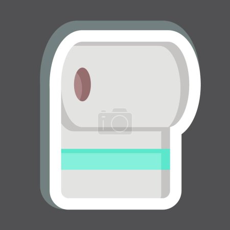 Illustration for Sticker Toilet Paper. related to Cleaning symbol. simple design editable. simple illustration - Royalty Free Image