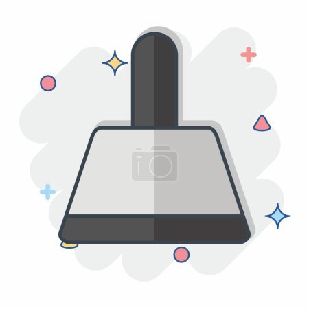 Illustration for Icon Dustpan. related to Cleaning symbol. comic style. simple design editable. simple illustration - Royalty Free Image