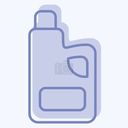 Illustration for Icon Fabric Softness. related to Cleaning symbol. two tone style. simple design editable. simple illustration - Royalty Free Image