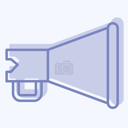 Illustration for Icon Megaphone. related to Theatre Gradient symbol. two tone style. simple design editable. simple illustration - Royalty Free Image