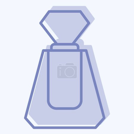 Illustration for Icon Perfume. related to Cosmetic symbol. two tone style. simple design editable. simple illustration - Royalty Free Image
