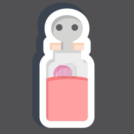 Illustration for Sticker Poison. related to Ninja symbol. simple design editable. simple illustration - Royalty Free Image