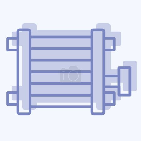 Icon Car Condenser. related to Car Parts symbol. two tone style. simple design editable. simple illustration