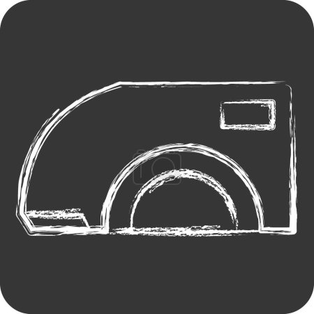 Illustration for Icon Fender Car. related to Car Parts symbol. chalk Style. simple design editable. simple illustration - Royalty Free Image