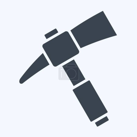 Icon Pick hacha. relacionado con Símbolo de construcción. estilo glifo. diseño simple editable. ilustración simple