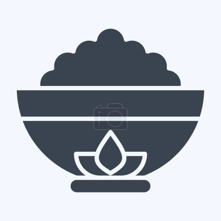 Ilustración de Icono Bowl. relacionado con el símbolo de Año Nuevo chino. estilo glifo. diseño simple editable. ilustración simple - Imagen libre de derechos
