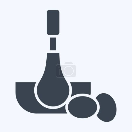 Ikone Rührei. mit dem Kochen Symbol verwandt. Glyphen-Stil. einfaches Design editierbar. Einfache Illustration