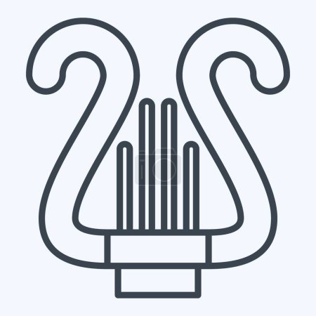 Icon Lyre. related to Theatre Gradient symbol. line style. simple design editable. simple illustration