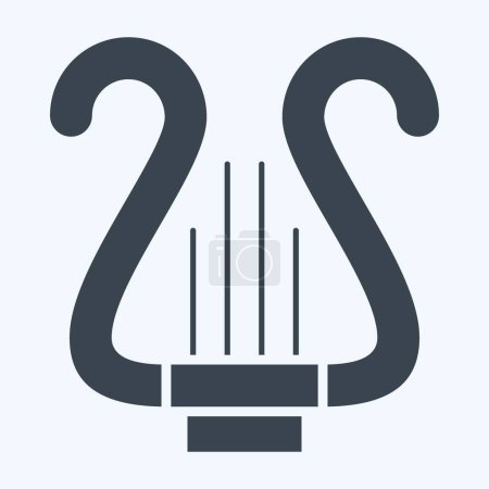 Icon Lyre. related to Theatre Gradient symbol. glyph style. simple design editable. simple illustration