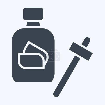 Illustration for Icon Serum. related to Cosmetic symbol. glyph style. simple design editable. simple illustration - Royalty Free Image