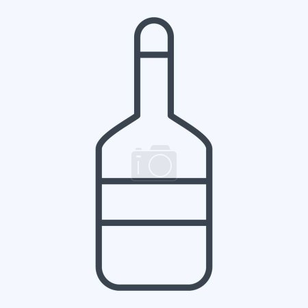 Icon Bottle. related to Sea symbol. line style. simple design editable. simple illustration