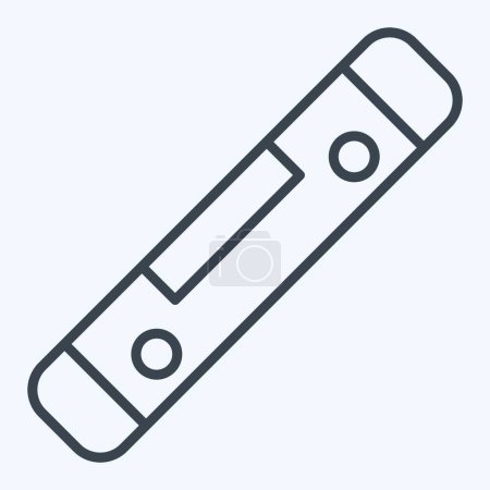 Illustration for Icon Spirit Level. related to Carpentry symbol. line style. simple design editable. simple illustration - Royalty Free Image