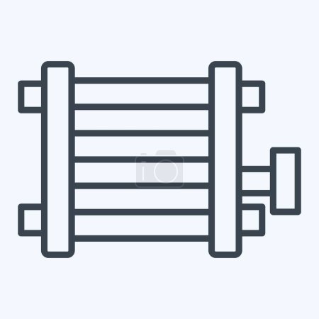 Icon Car Condenser. related to Car Parts symbol. line style. simple design editable. simple illustration