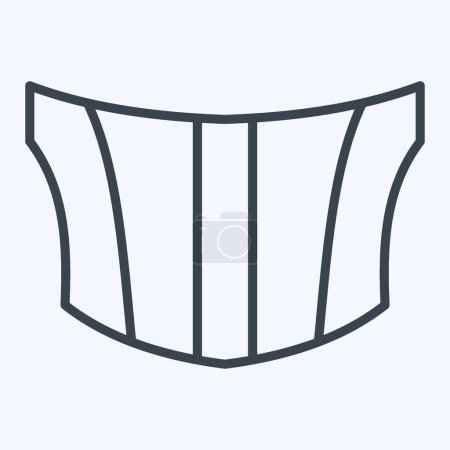 Icon Car Bonnet. related to Car Parts symbol. line style. simple design editable. simple illustration
