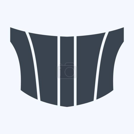 Icon Car Bonnet. related to Car Parts symbol. glyph style. simple design editable. simple illustration