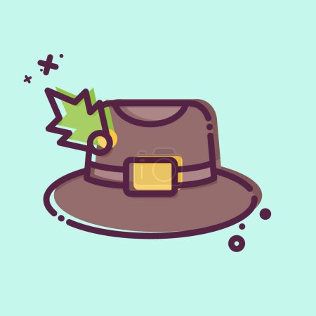 Ilustración de Icono Panamá. relacionado con el símbolo del sombrero. Estilo MBE. diseño simple editable. ilustración simple - Imagen libre de derechos