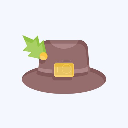 Ilustración de Icono Panamá. relacionado con el símbolo del sombrero. estilo plano. diseño simple editable. ilustración simple - Imagen libre de derechos