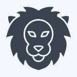 Icon Leo. related to Horoscope symbol. glyph style. simple design editable. simple illustration