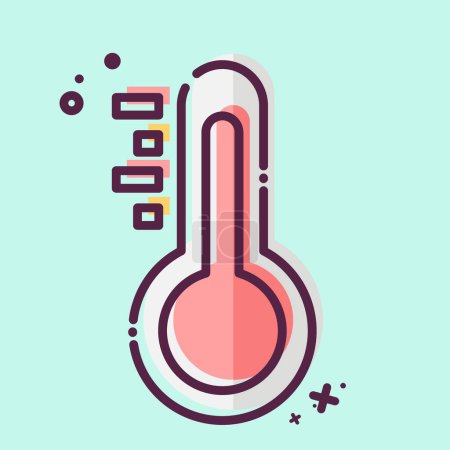Icon Thermometer. related to Laundry symbol. MBE style. simple design editable. simple illustration