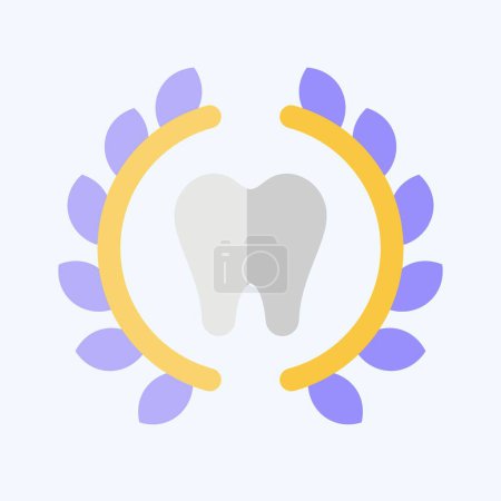 Illustration for Icon Braces. related to Dental symbol. flat style. simple design editable. simple illustration - Royalty Free Image