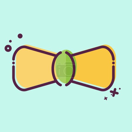 Illustration for Icon Bow Tie. related to Ireland symbol. MBE style. simple design editable. simple illustration - Royalty Free Image