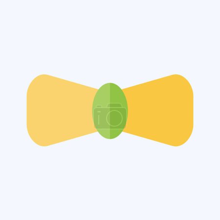 Illustration for Icon Bow Tie. related to Ireland symbol. flat style. simple design editable. simple illustration - Royalty Free Image