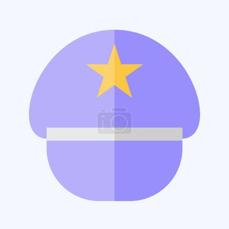 Icono Sombrero Piloto. relacionado con el símbolo del sombrero. estilo plano. diseño simple editable. ilustración simple