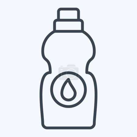 Ilustración de Icono Blanqueador. relacionado con el símbolo de lavandería. estilo de línea. diseño simple editable. ilustración simple - Imagen libre de derechos