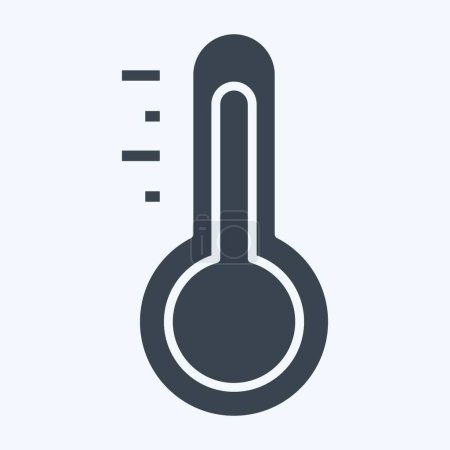 Icon Thermometer. related to Laundry symbol. glyph style. simple design editable. simple illustration