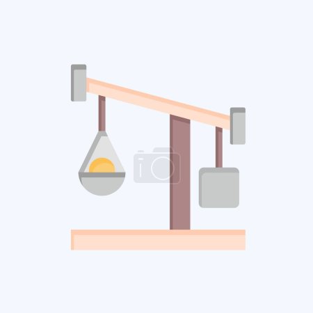 Illustration for Icon Catapult. related to Medieval symbol. flat style. simple design editable. simple illustration - Royalty Free Image