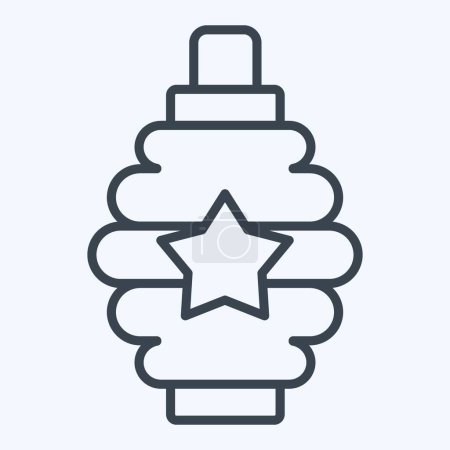 Icon Hand Grenade. related to Weapons symbol. line style. simple design editable. simple illustration