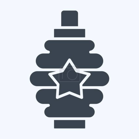 Icon Hand Grenade. related to Weapons symbol. glyph style. simple design editable. simple illustration