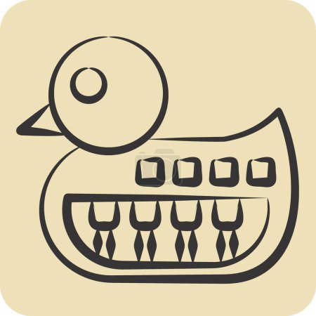 Icon Synthesizer. bezogen auf das Symbol des Kindergartens. handgezeichneten Stil. einfaches Design editierbar. Einfache Illustration