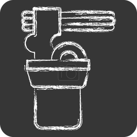 Icon Noodle. related to Picnic symbol. chalk Style. simple design editable. simple illustration