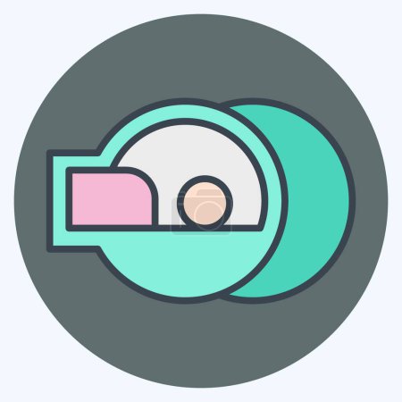 Icon Tomography. related to Medical symbol. color mate style. simple design editable. simple illustration