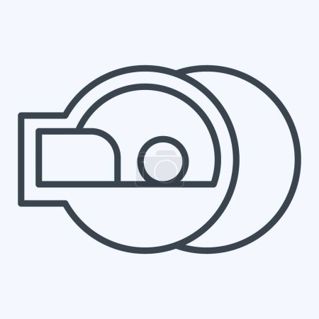 Icon Tomography. related to Medical symbol. line style. simple design editable. simple illustration