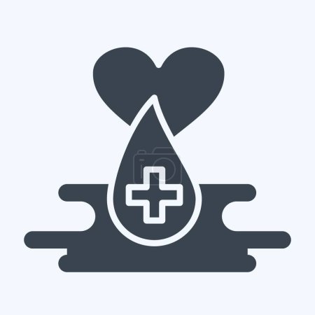 Gotas de sangre de iconos. relacionado con el símbolo de donación de sangre. estilo glifo. diseño simple editable. ilustración simple
