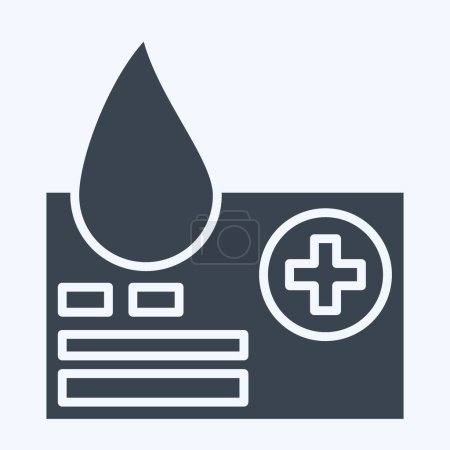 Tarjeta de Donante de Sangre Icono. relacionado con el símbolo de donación de sangre. estilo glifo. diseño simple editable. ilustración simple