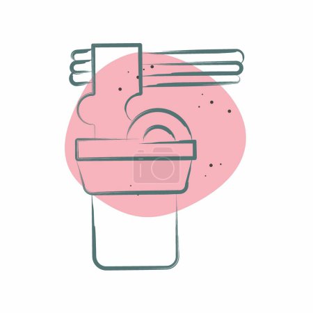 Icon Noodle. related to Picnic symbol. Color Spot Style. simple design editable. simple illustration