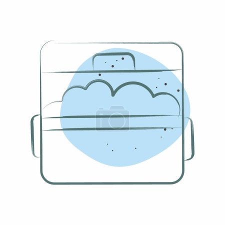 Icon Ice Bucket. related to Picnic symbol. Color Spot Style. simple design editable. simple illustration