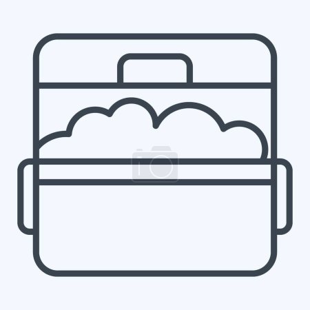 Icon Ice Bucket. related to Picnic symbol. line style. simple design editable. simple illustration