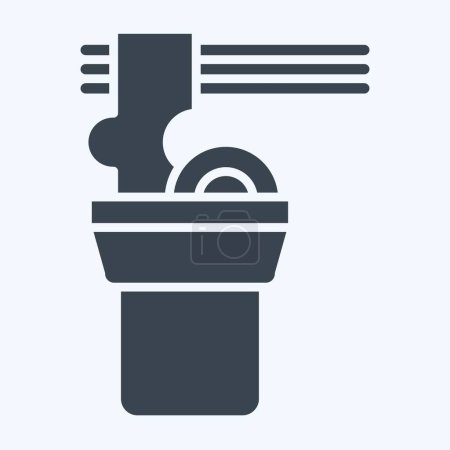 Icon Noodle. related to Picnic symbol. glyph style. simple design editable. simple illustration