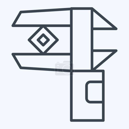 Icono Caliper. relacionado con el símbolo de la joyería. estilo de línea. diseño simple editable. ilustración simple