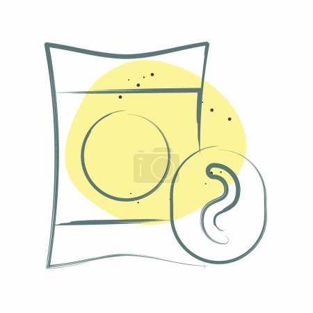 Icono Potatoships. relacionado con el símbolo de comida rápida. Color Spot Style. diseño simple editable. ilustración simple