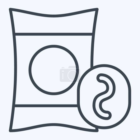 Icono Potatoships. relacionado con el símbolo de comida rápida. estilo de línea. diseño simple editable. ilustración simple