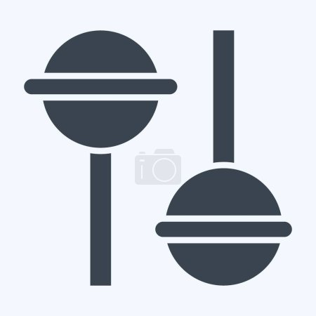 Ikone Lolipop. im Zusammenhang mit Fast Food Symbol. Glyphen-Stil. einfaches Design editierbar. Einfache Illustration