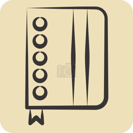 Ilustración de Cuaderno de iconos. relacionado con el símbolo de la oficina de correos. estilo dibujado a mano. diseño simple editable. ilustración simple - Imagen libre de derechos