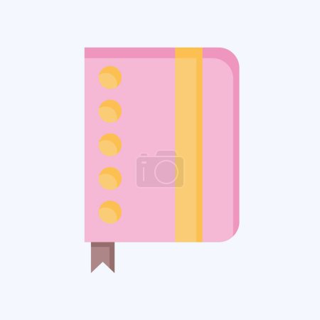 Ilustración de Cuaderno de iconos. relacionado con el símbolo de la oficina de correos. estilo plano. diseño simple editable. ilustración simple - Imagen libre de derechos
