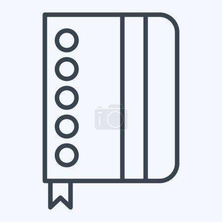 Ilustración de Cuaderno de iconos. relacionado con el símbolo de la oficina de correos. estilo de línea. diseño simple editable. ilustración simple - Imagen libre de derechos